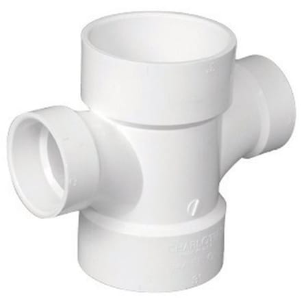 Charlotte Pipe And Foundry PVC Double Sanitary Tee 2 x 2 x 1.5 x 1.5 in. 45553